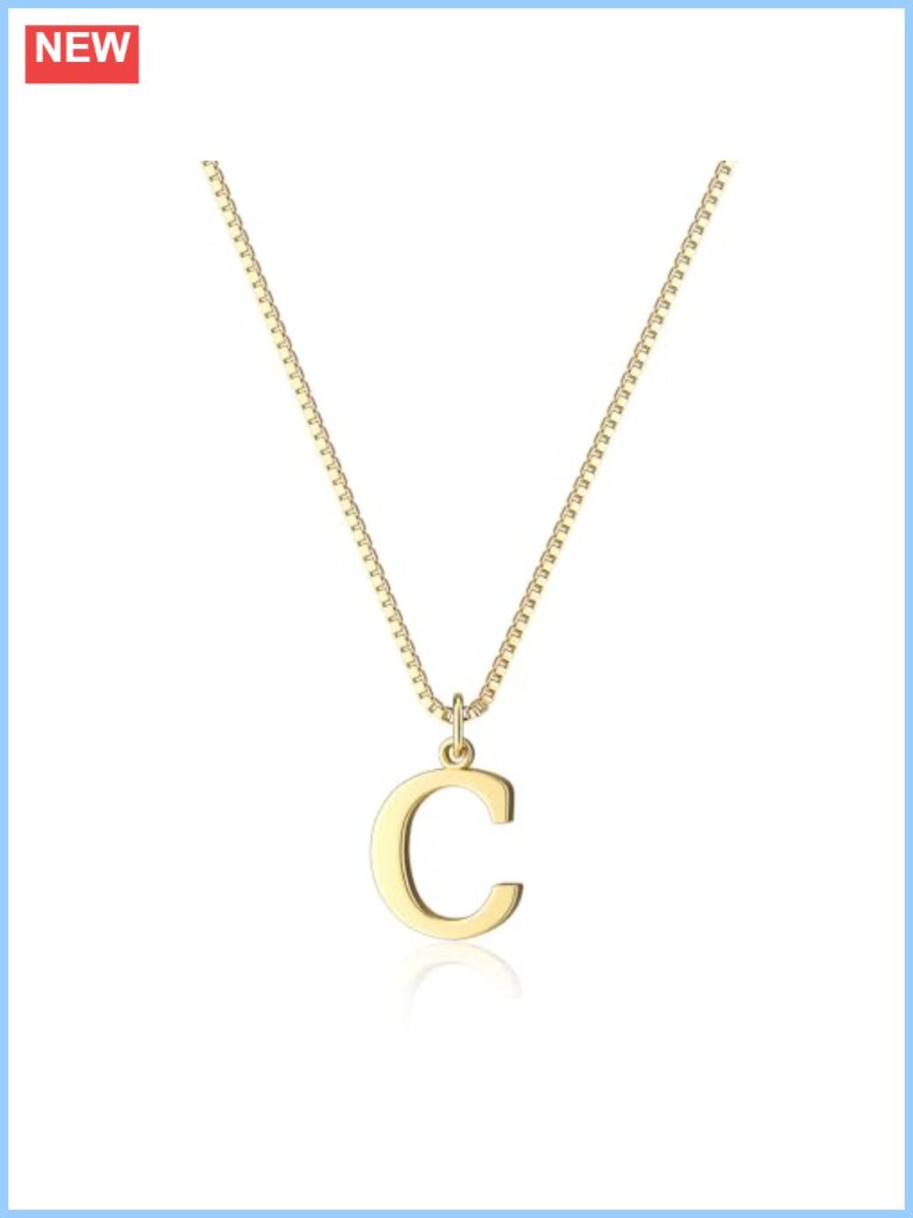 Gold Plated Initial Necklace, Personalized Letter Pendant Choker, Trendy